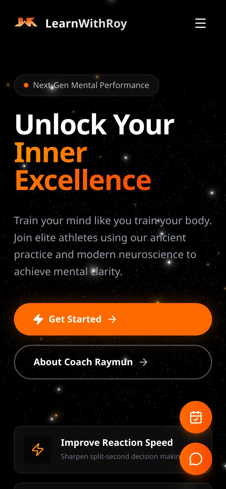 LearnWithRoy homepage shown on a mobile device